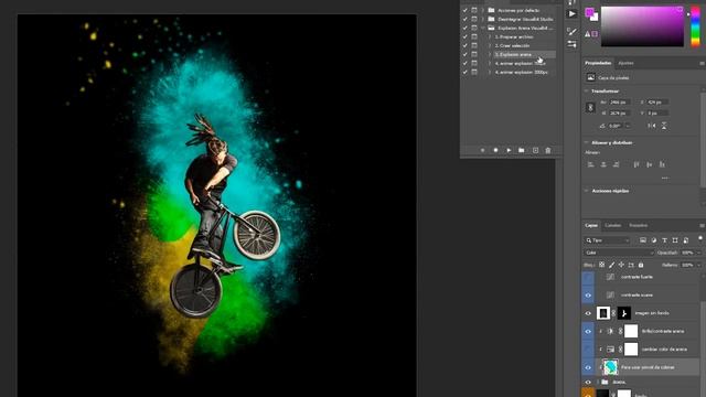 Efecto EXPLOSIÓN DE ARENA a cualquier imagen con 3 sencillos pasos | Acción de Photoshop Gratis смотреть онлайн