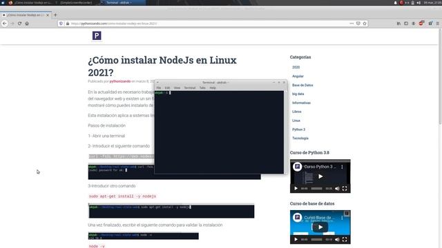 Instalación NodeJS 14.16 en Xubuntu 2021 смотреть онлайн
