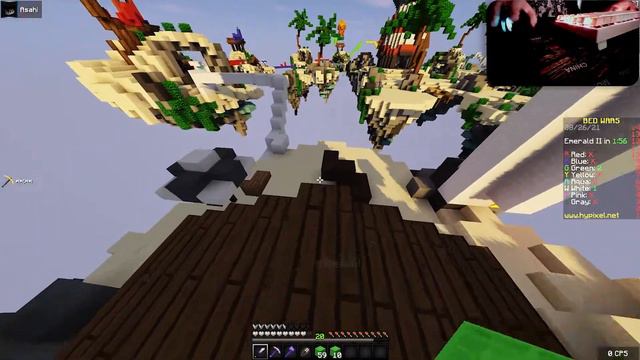 Keyboard + Mouse Sounds ASMR (Handcam) w/Grumplord | Hypixel Bedwars смотреть онлайн