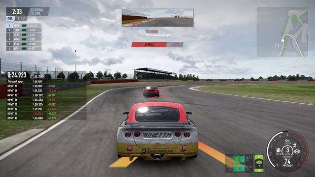 Project CARS 2/Ginetta Juniors UK Championship(этап 3)/Англия/Русский гонщик под английским дождём смотреть онлайн