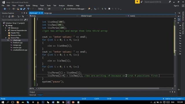 Merge Two Arrays - C++ Programming смотреть онлайн