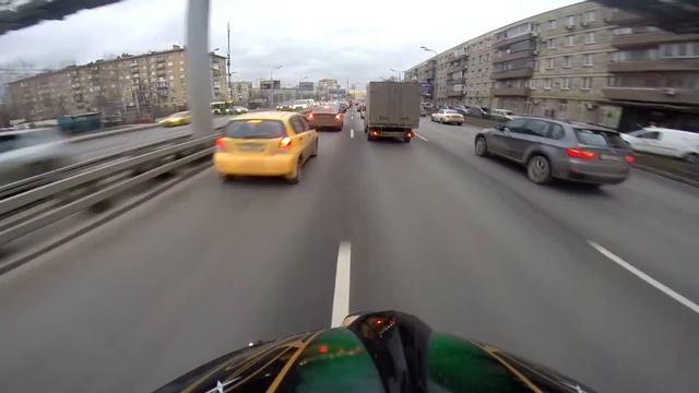 honda hornet 600 cb600F 2003 + gopro hero3+ black edition Moscow winter traffic | myxaxa #22 смотреть онлайн