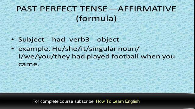 Past Perfect Tense : Had + Past Participle Verb Form : English Grammar in Urdu/ Hindi. смотреть онлайн