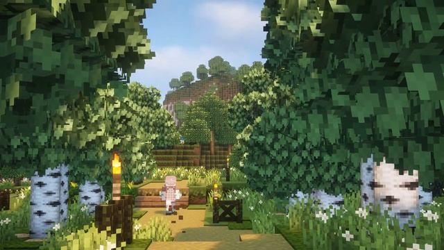 Am I not alone? | My Cottagecore Farm ? EP 2 | Aesthetic Minecraft Survival Let’s Play 1.20.1 смотреть онлайн