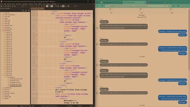 Dev Practice ASMR: iMessage UI in Bootstrap Pt. 2/ смотреть онлайн