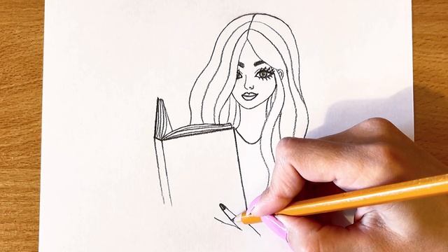 Как нарисовать Девушку С Книгой В Руках | Рисунок Карандашом | Учимся рисовать смотреть онлайн