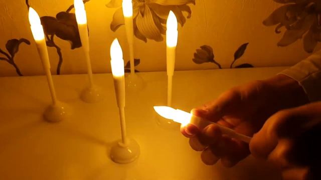 Светодиодные свечи 15 см желтое свечение имитация пламени смотреть онлайн