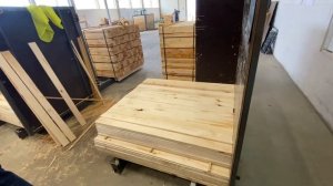 UMG 801.17 Taros lentų linija | Line of packing board | Линия тарной доски