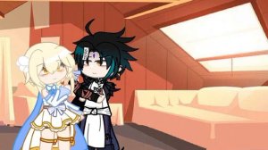 Genshin impact charachters react Traveller(Lumine)pt2/gacha club/