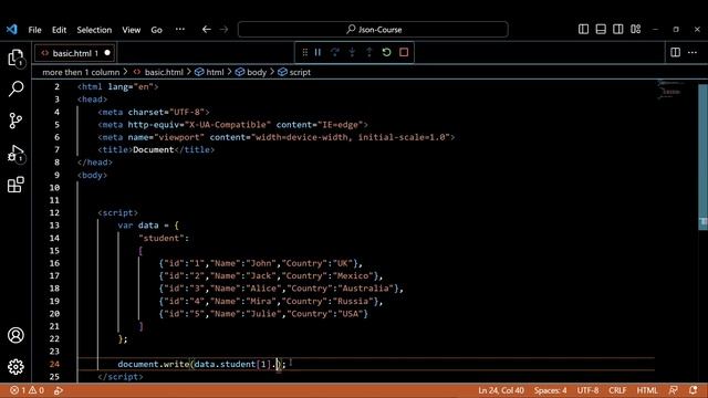 Json | More Then 1 Column | Tutorial #2 смотреть онлайн