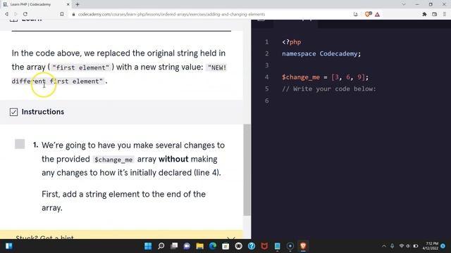 Add and Change Array Elements, Add Elements to An Array in PHP, Changing Elements in An Array in PH смотреть онлайн