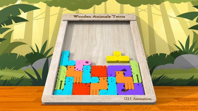 Wooden Animals Tetris смотреть онлайн