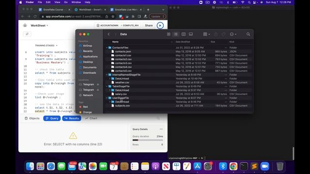 SNOWSQL - Unloading data solve max_workers must be greater than 0 смотреть онлайн