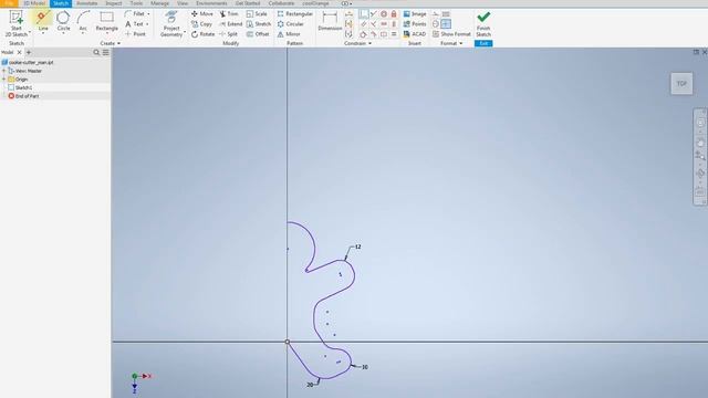 Уроки Inventor - Форма для печенья "Имбирный человечек" смотреть онлайн