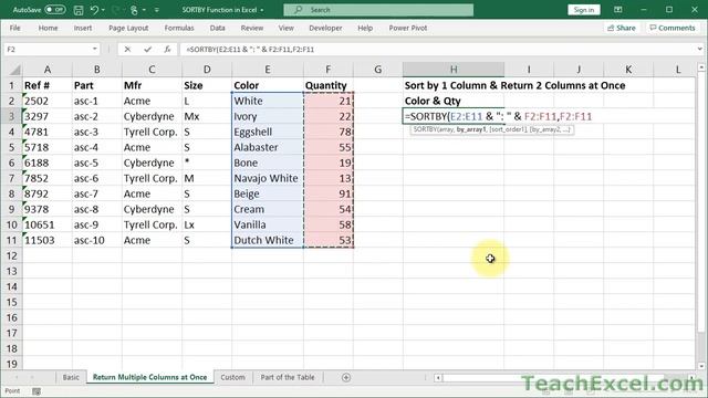 Power Sorting in Excel with SORTBY() - New Excel 365 Function to Sort Data смотреть онлайн