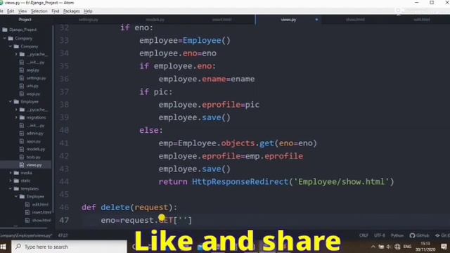 PYTHON DJANGO || CRUD OPERATION || DELETE DATA || PART - 8 смотреть онлайн