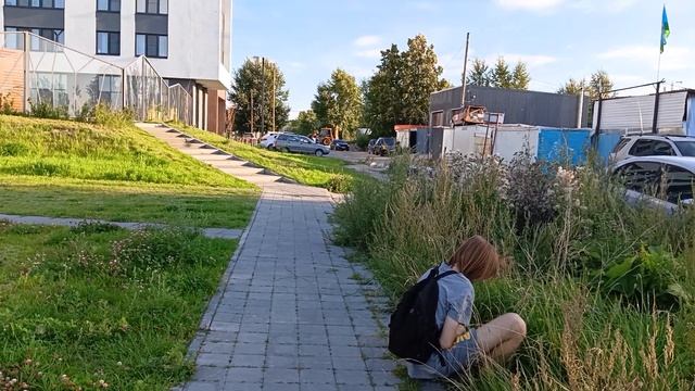 14.08.2023 Берег пруда и Кирилл сторожит кота в траве смотреть онлайн