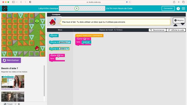 Je code Angry Birds sur code.org (Partie5) смотреть онлайн