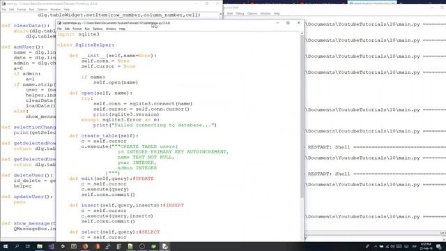 Python UI application with Qt designer (SQLite with tableWidget) Update and Delete #10 смотреть онлайн