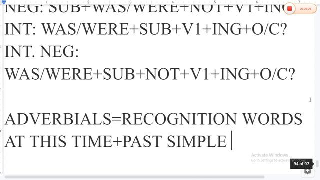 PAST CONTINUOUS TENSE: SIMPLIFIED; RULES SENTENCE STRUCTURES AND ADVERBIALS WITH EXAMPLES смотреть онлайн