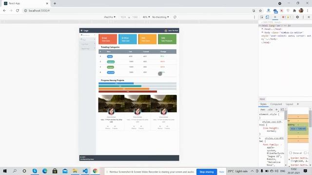 Reactjs Free Admin Dashboard Using Tailwind CSS смотреть онлайн