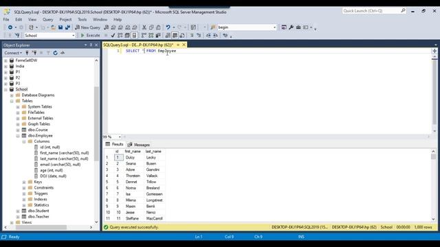 19 Select Query in SQL Server | Where clause in SQL Server смотреть онлайн