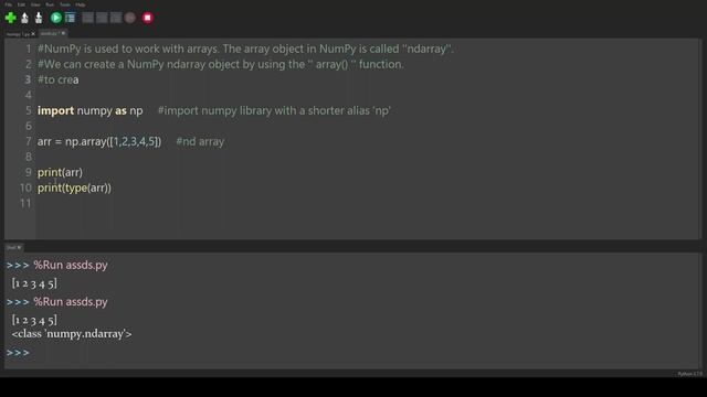 Python Numpy Module 1 # numpy.array() смотреть онлайн