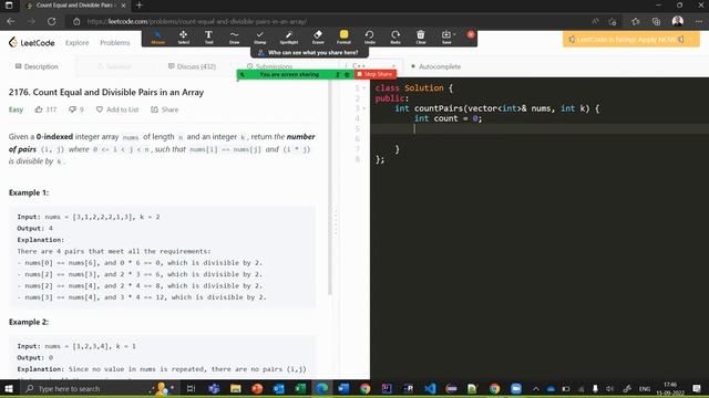 L4. Count Equal and Divisible Pairs in an Array | Leetcode | C++ Java | #90dayschallenge | #day4 смотреть онлайн