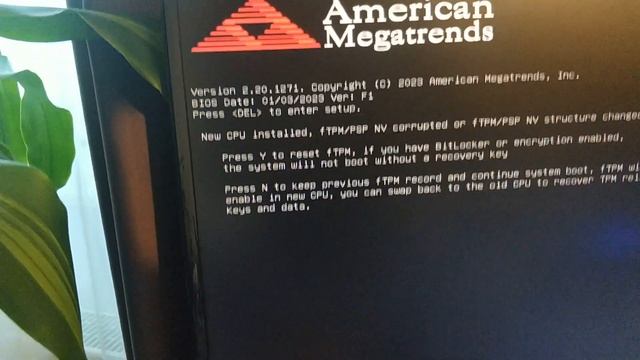 New CPU installed, fTPM/PSP NV corrupted or fTPM/PSP NV structure changed 2023 смотреть онлайн