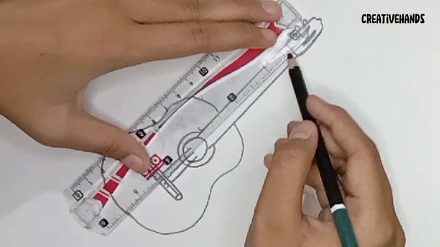 How To Draw Guitar Sketch Easy | Guitar Drawing For Beginners смотреть онлайн