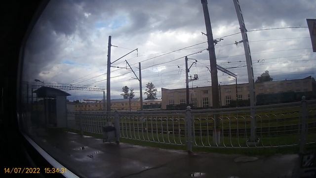 Поездка на электричке до Витебского вокзала Электричка Санкт-Петербург ЭД4М 0412 смотреть онлайн
