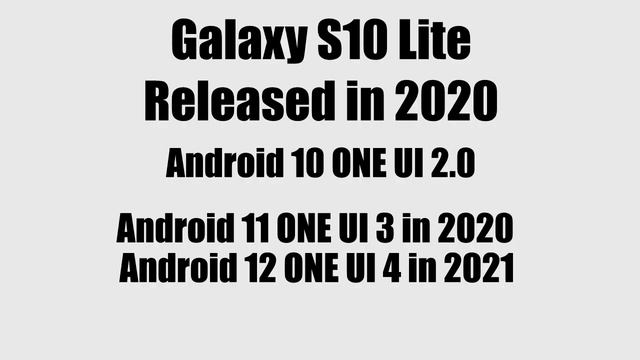 Samsung Galaxy S10 Lite Android 14 ONE UI 6.0 Update смотреть онлайн