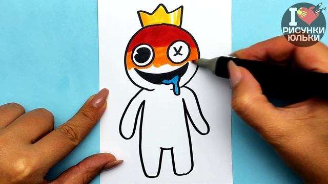 Как нарисовать СИНЕГО из РАДУЖНЫЕ ДРУЗЬЯ в цвете радуги | Рисунки Юльки Роблокс смотреть онлайн