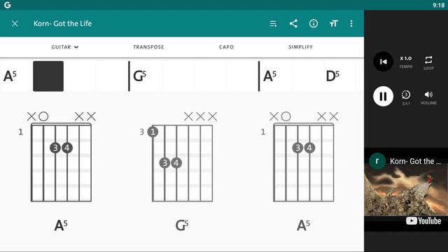 Korn - Got The Life - Guitar Chord Play Along Tab смотреть онлайн