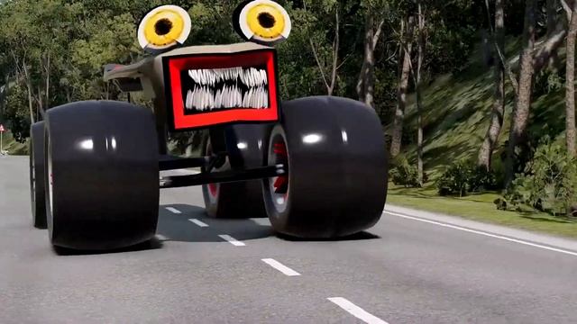 Lightning McQueen & Captain America Car Head Eater & Big Crazy Skateboard Head Eater - Coffin Dance