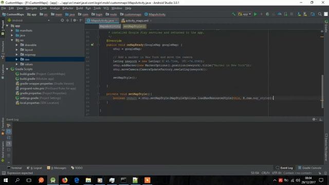 Custom Map Style Android Studio Tutorial смотреть онлайн