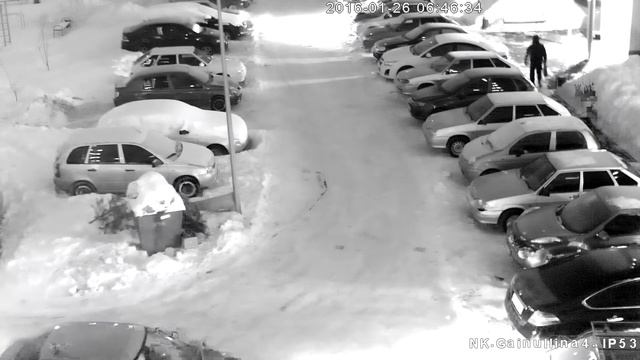 HD Ip камера с Aliexpress Пример ночной записи (зима)