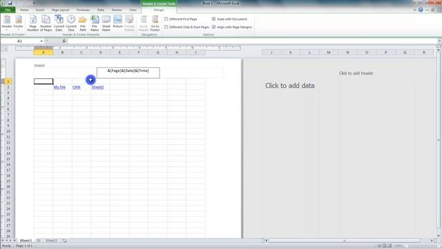 6.7 Inserting Header and Footer - MS Excel (Urdu) - MS Office 2010 Tutorials смотреть онлайн