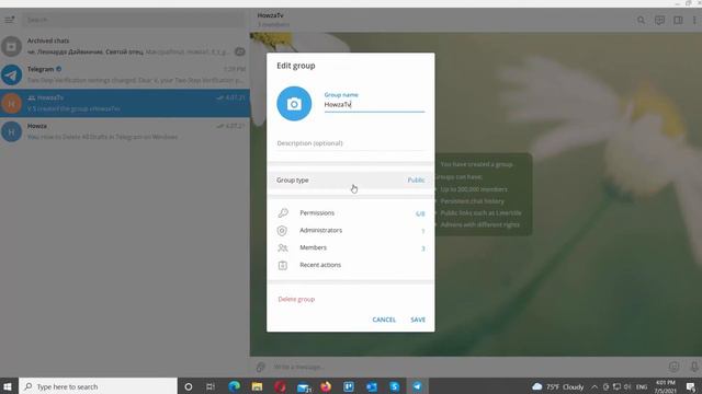 How to Change Telegram Public Group to a Private on Windows смотреть онлайн