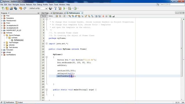 How to Create Frame In Java AWT HINDI || Frame in java смотреть онлайн