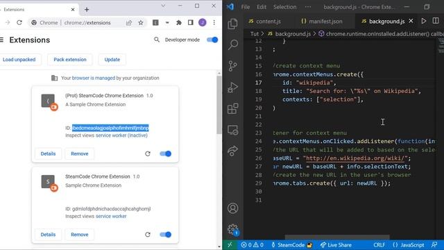 Making a Chrome Extension: Part 7 (Context Menu Logic) смотреть онлайн