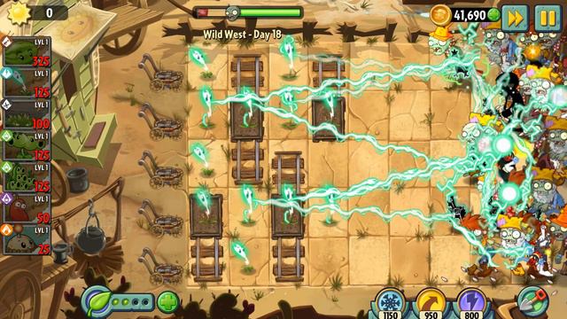 Plants vs Zombies 2 - Wild West Day 18 [Plants Lvl 1 & No Premium] смотреть онлайн