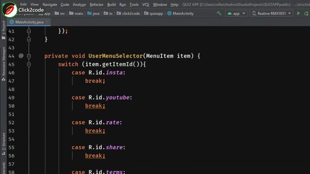 How to create navigation menu item click listener in android studio | set navigation menu click смотреть онлайн