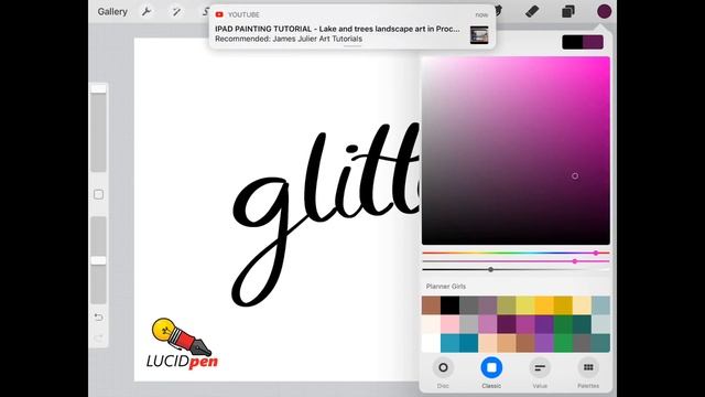 Glitter Brush for Procreate - Importing & Using LucidPen’s Glitter Brush on Procreate смотреть онлайн