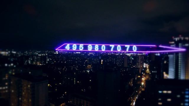 Подсветка и реклама башенного крана г. Москва ЖК МОНОДОМ смотреть онлайн