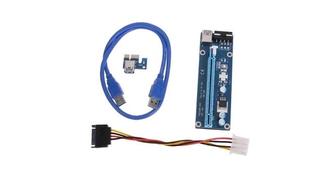 PCI-E PCI Express Riser Card 1X к 16X USB 30 удлинитель графич смотреть онлайн
