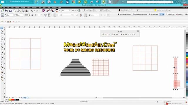 Corel Draw Tips & Tricks Macro E CUT MacroMonster Grids and Lines смотреть онлайн