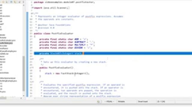 Evaluating Postfix Expressions Using a Stack (Java Foundations / jsjf) смотреть онлайн