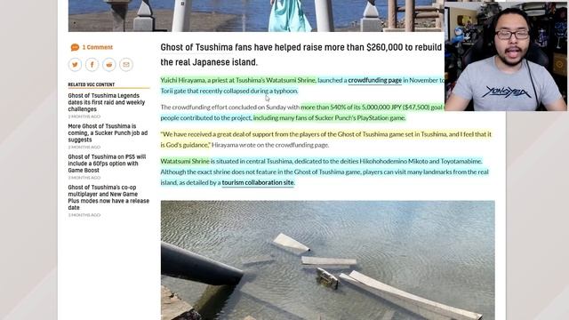 Ghost Of Tsushima Fans Help Raise Over $250,000 To Repair Ravaged Real Life Tsushima Shrine смотреть онлайн