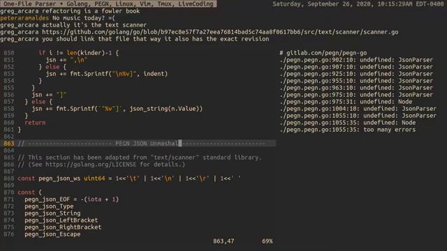 One-File Parser • Golang, PEGN, Linux, Vim, Tmux, LiveCoding смотреть онлайн